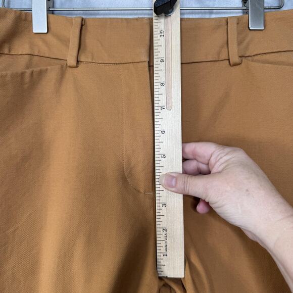Ann Taylor Factory Pants Womens 12 Camel Stretch Chino Ankle Slim Twill Work - Picture 7 of 9